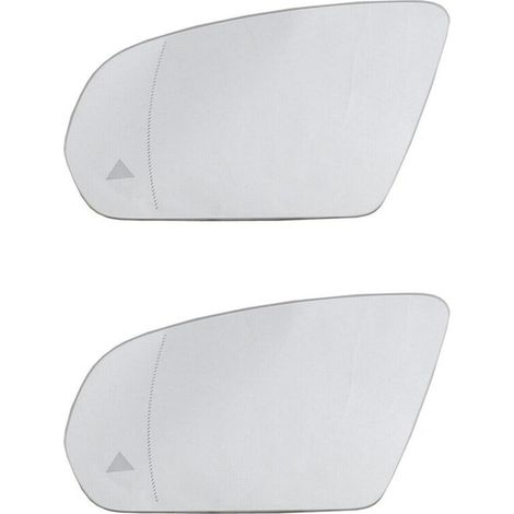 Cristal de espejo retrovisor izquierdo de dos piezas con función de calefacción para el ángulo muerto, apto para los modelos C, E, S y GLC W205, W222, W213 y X253 (modelos 2013-2021).