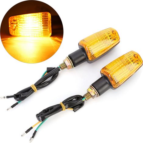 1 Paar wasserdichte Blinker für Honda, Schwarz/Gelb (1/5)