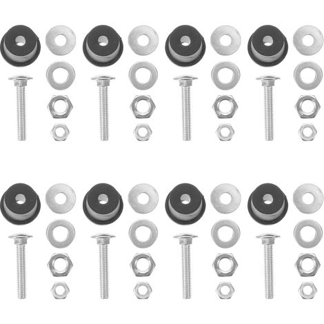 COLLBATH Kit de montage pour bac à shampoing (8 pièces) - Mécanisme d'inclinaison, silentblocs et boulons - Kit de stabilisation pour poste de coiffure de salon (1/5)