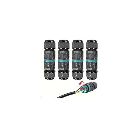 Connecteur électrique étanche IP68 type domino avec boîtier de distribution extérieur – pour câbles de 5 à 12 mm (lot de 4) (1/5)