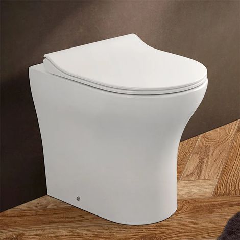 Wc filomuro senza brida bianco lucido con scarico universale Itaca (1/5)