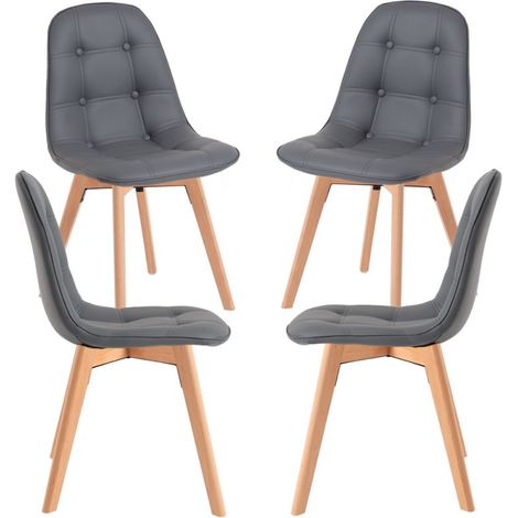 Packs Sillas Comedor - Pack 4 Sillas Vorak - Gris oscuro (1/5)