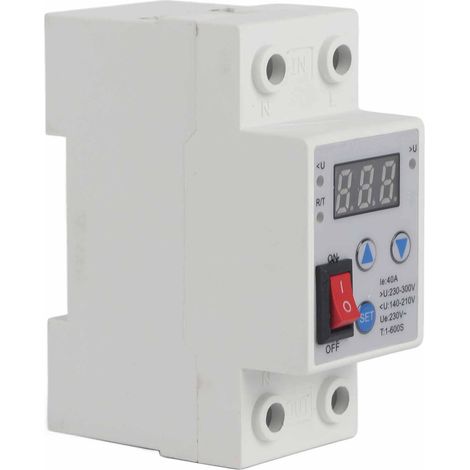 Überspannungs- und Unterspannungsschutzgerät, Digitalanzeige, einstellbare automatische Rückstellung, 230 V, 40 A (1/5)