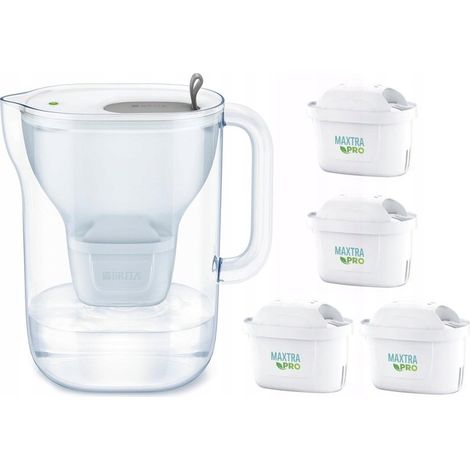 Caraffa filtrante Brita Style XL grigia + 4 cartucce Maxtra Pro Pure (1/2)