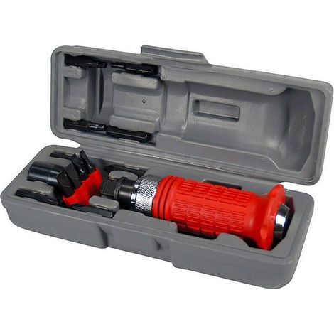 Professioneller Schlagschrauber mit rotem Griff, 12-teiliges Schraubendreher-Bit-Set, AUTOBEST Schlagwerkzeug (1/4)