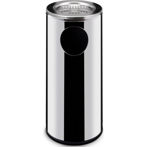Posacenere in acciaio con cestino integrato 33L - Hendi 691397