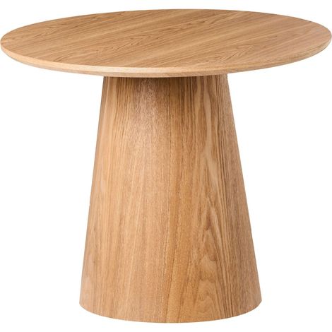 Tavolino da caffè con piano in MDF e impiallacciatura di frassino 60 x 60 cm Marrone chiaro Wenlock