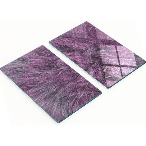 Tablas decorativas de cristal para cortar y servir, color rosa, 2x30x52 cm