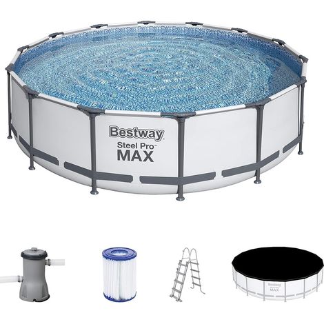 Piscina fuori terra Bestway 56950 Rotonda Steel Pro Max 427x107cm (1/7)