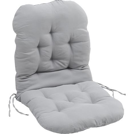 Rocking Chair Rattan Chair Non slip Comfortable Seat Cushion,Light Grey (1/5)