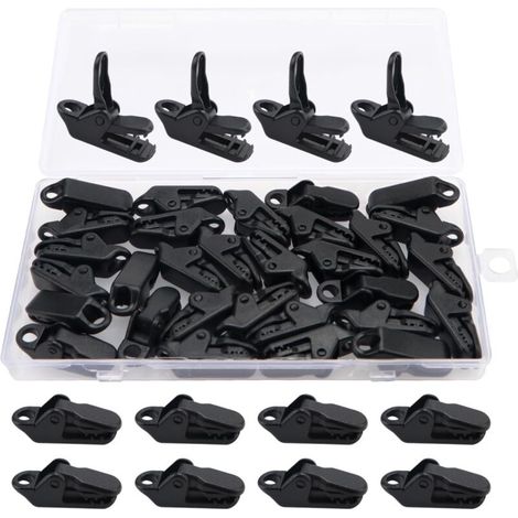 30 Clips de Bâche Noir pour Auvent, Tente et Camping – Fixation Robuste pour Activités Extérieures (1/4)