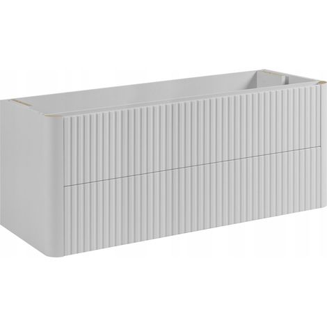 Meuble sous-vasque suspendu LINEA blanc 120 cm (1/5)