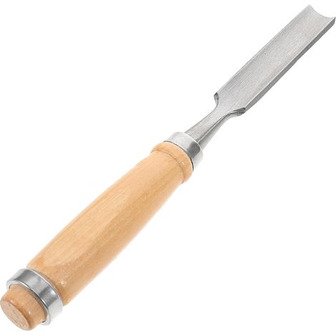 Ciseau à Bois Demi-cercle en Acier à Haute Teneur en Carbone Manche en Bois Kaki Finition Polie Adapté la Sculpture Tendre et Dur pour Débutants et Professionnels (1/5)