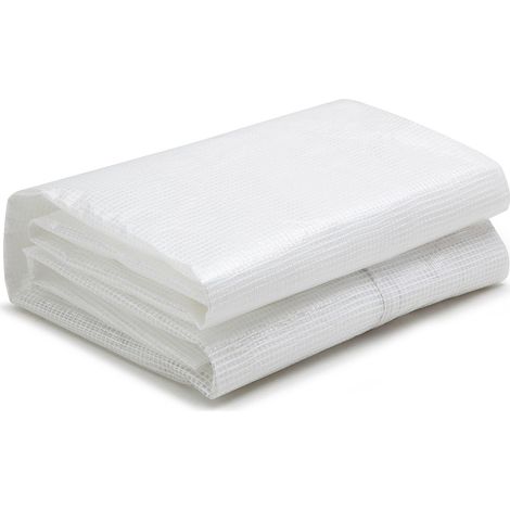 Vente-Unique – Couverture de rechange pour serre tunnel 9 m² – Dimensions L200 x l450 x H200 cm – Polyéthylène blanc – Traitement anti-UV