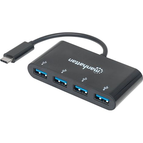 Manhattan 162746 hub di interfaccia USB 3.2 Gen 1 (3.1 Gen 1) Type-C 5000 Mbit/s Nero (1/5)