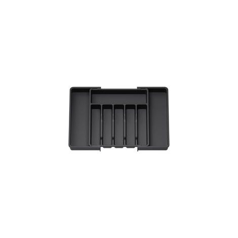 Range Couverts, Plateau d'Ustensiles Extensible pour Tiroir, Organisateur de Tiroir Réglable pour la Cuisine, Rangement Compact en Plastique pour contenir des Cuillères, Fourchettes, Noirdengyank (1/5)