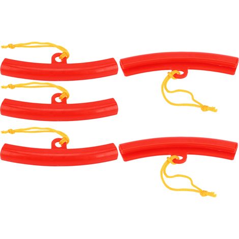 Lot de 5 protections de jantes en caoutchouc rouge pour démonte-pneus (1/5)