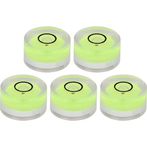 Cinq mini bulles de nivellement rondes de 15 mm de diamètre pour balances.