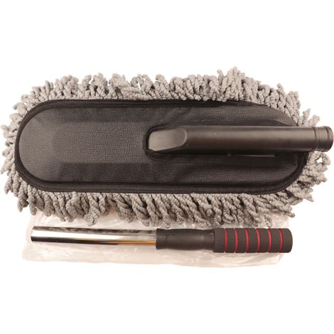 Brosse de lavage voiture Microfibres Douce sans rayures Gris Télescopique pour nettoyage extérieur et intérieur véhicules (1/4)