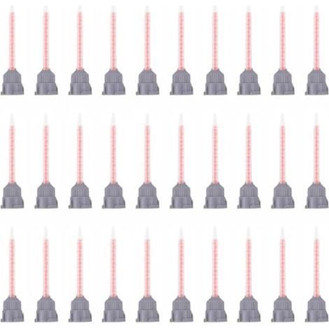 Buses de mélange statiques réutilisables, lot de 30 embouts de distribution en silicone pour époxy et résine bi-composants, compatibles avec les pistolets à cartouche double 10:1 (1/5)