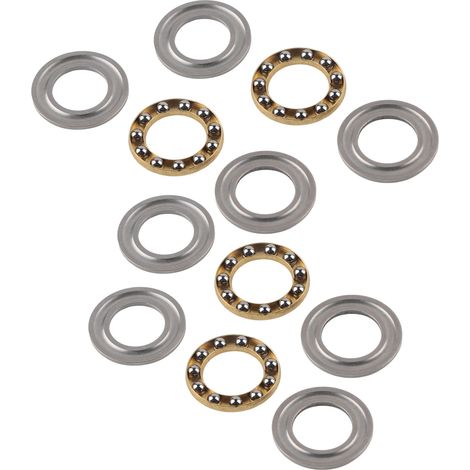 10 Stück Axialkugellager für ebene Lasten, Stahl, Hardware, Industriemaschinen, 3613-0521-0012 (1/5)