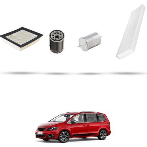 Kit tagliando 4 filtri compatibile con Seat Alhambra (7V) 1.8 20V Turbo 110kw dal 1998 al 2010 (1/5)