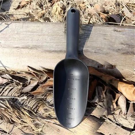 Pelle de jardinage, pelle à creuser, cuillère, outil à ameublir, noire (1/4)