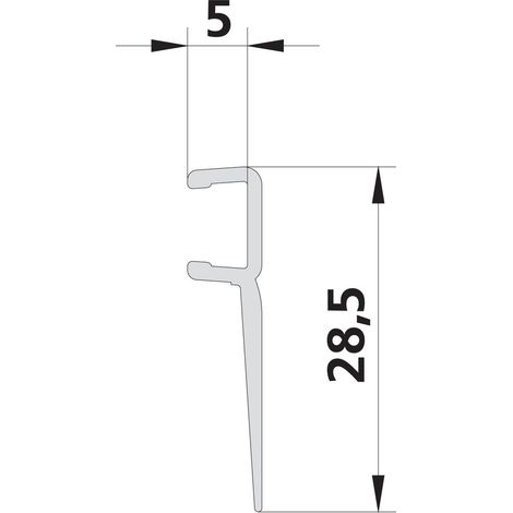 Kermi Glasabdichtung Festfeld senkrecht x1, 5526, 2000mm für NIL2R/L/NID2R/L/NIC2R/L/NIH2R/L/NIJ2R/L, 6043748