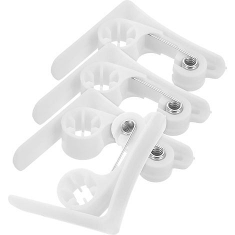 ABOOFAN Lot de 4 pinces à nappe en plastique blanc, fixations (1/5)