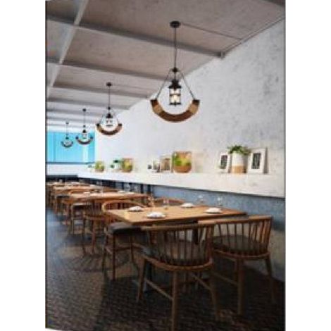 TrAdE Shop Traesio - Lampadario Da Soffitto A Sospensione Attacco E27 Stile Retrò Vintage Lampada B51 -