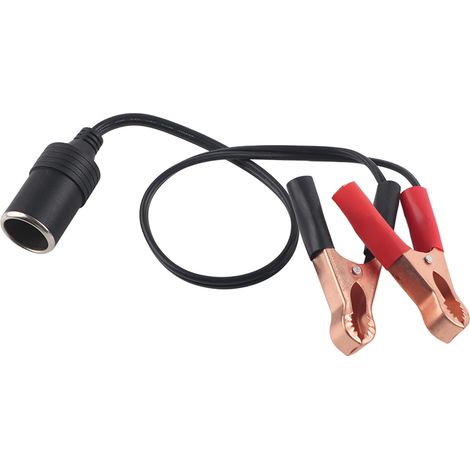 Adaptateur allume-cigare 12V avec clips batterie, chargeur de voyage pour voiture (1/5)