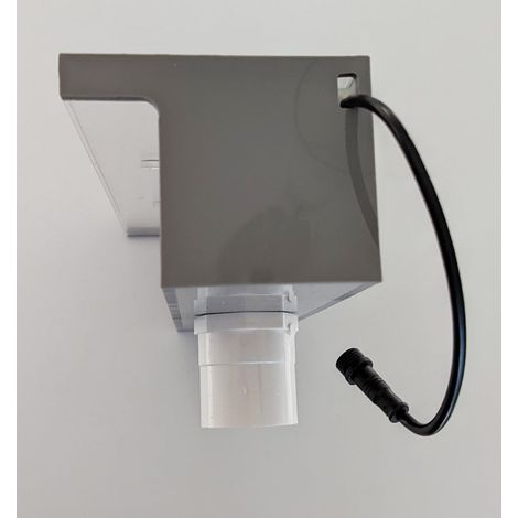 Lame d'eau acrylique LED Largeur 45cm encastrée 3cm débord Entrée d'eau dessous Compatible traitement au sel chlore