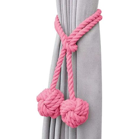 Black Temptation Une Paire d'embrasses de Rideaux Embrasses de Rideaux, Rose (1/4)