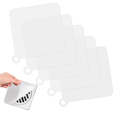 Lntyq 5 Pièces Protection de Drain de Silicone, Bouchons de Vidange Anti-Odeur, Couvercle Désodorisant, Baignoires Bouchons, Bouchon Evier, Shower Drain Cover, pour Cuisine, Buanderie et Salle de Bain