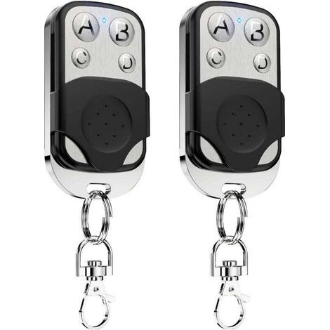 2 x Universal Remote Control Gate 433.92 MHz Fixed Code Beep Gate , XU,Universal Wireless Garage Remote Control 4 Keys Copier for Garage Door and Car - KZQ (1/4)
