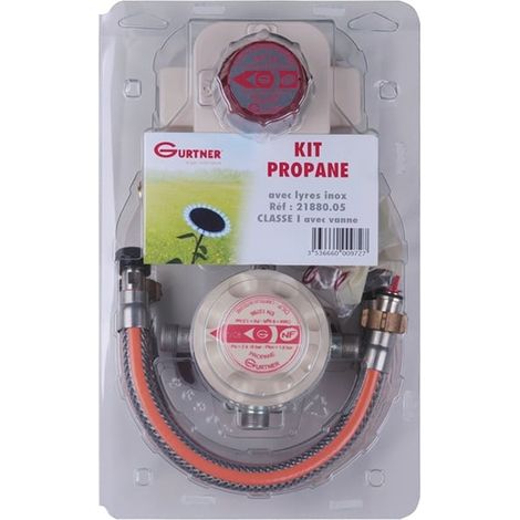 Kit propane classe 1 pour cuisinière - 1,3kg/h + 2 lyres 35cm inox (1/2)
