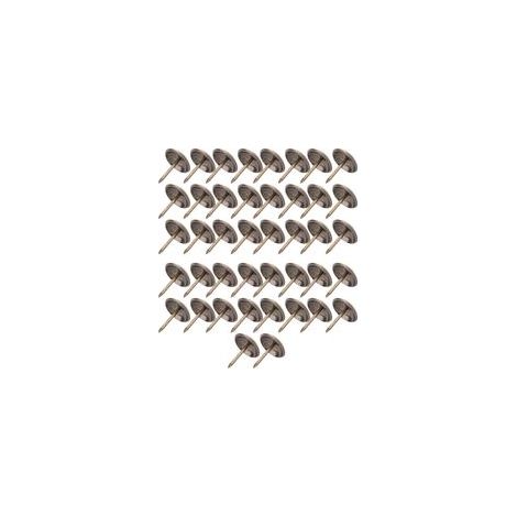 50 clous de tapissier épais, punaises, clous à tête ronde, pièces de quincaillerie décoratives (16 x 20 mm) (1/5)