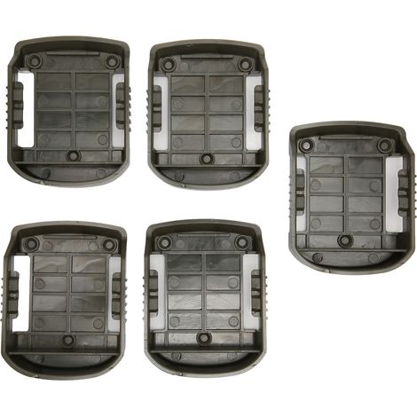 Support de rangement 5 batteries Li-ion 40V pour outils sans fil, étagère portable avec fixation murale et trous de vis, organisation d'atelier. (1/5)