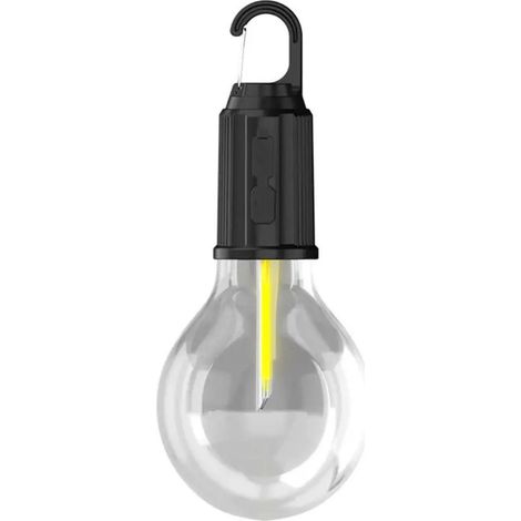 Juego de 4 luces LED recargables, portátiles e impermeables, bombillas de 10 W, carga USB-C, aptas para uso en interiores y exteriores (negro).
