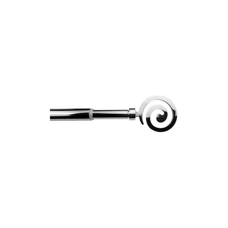BASTONE METALLO D 12/9 70/120CM SPIRALE CROMO Q.TA 6