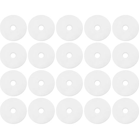 M6 Rondelle Plate En Silicone, 20 Pcs 6mm ID 30mm OD 2mm Épaisseur Rondelle Lisse Grommets Joint Torique D'Étanchéité Entretoise Pour Robinet Tuyau, Blanc (1/5)