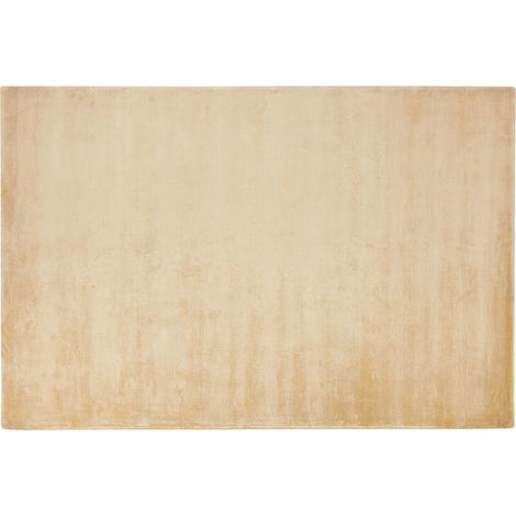 Alfombra de viscosa beige arena 160 x 230 cm pelo corto sala de estar Gesi II (1/5)