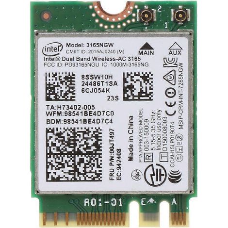3165NGW Dualband-WLAN-Karte, Bluetooth-kompatibler 4.0-Netzwerkadapter (802.11ac) (1/5)