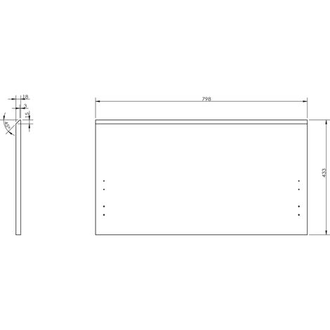 Mexen Rivel panneau avant rainuré pour le corps de l'armoire de salle de bain 80 x 43,5 cm, blanc mat - 91A20-0800-470-1-01 (1/2)