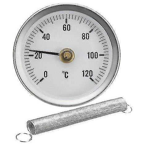 thermomètres à tube, jauge de température à pince à ressort 0-120 63 mm, disque pour eau chaude (1/4)
