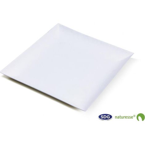 Assiette jetable Komodo 9x9 cm en cellulose - 1600 pièces - Ecobioshopping