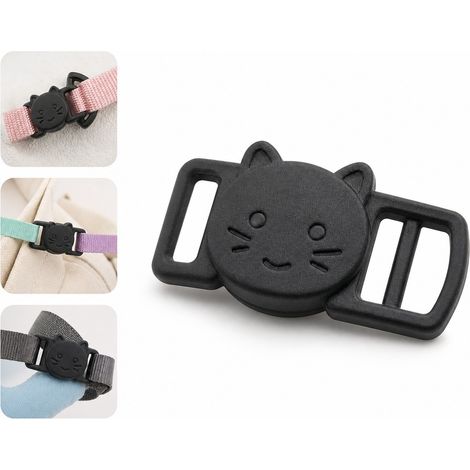 1 Pièce Lot de 3 Mousquetons en Plastique Noir pour Collier Chat, Dimensions 3.2×1.4×1.1 cm, Accessoire de Remplacement pour Harnais (1/5)