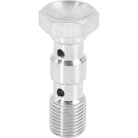 Boulon Banjo Double M10x1.0 1pc pour Système De Freinage Acier Inoxydable Ton Argent Taille 35.6x16mm (1/5)