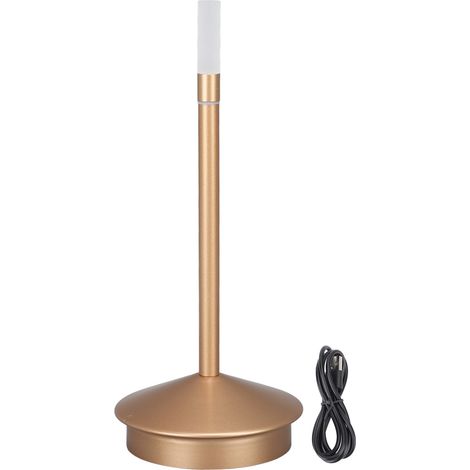 Ortviai Lampe de Table Sans Fil en Forme de Bougie LED Rechargeable USB-C, 2000 mAh, Rose Or, Toucher Dimmable (1/5)