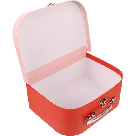 Boîte de Rangement Valise Boîte à Bijoux en Papier Couché et Fer Élégante et Solide Organisateur pour Bijoux et Papeterie comme Présent pour Mariage (1/5)